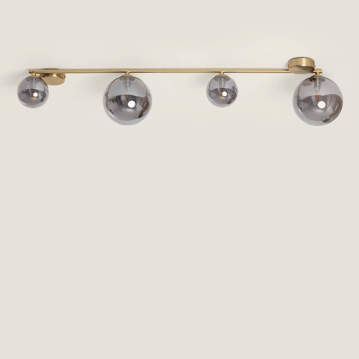 Lámpara de Techo Metal y Cristal Moonlight Brass 4 Focos