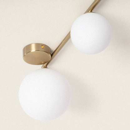 Lámpara de Techo Metal y Cristal Moonlight Brass 4 Focos