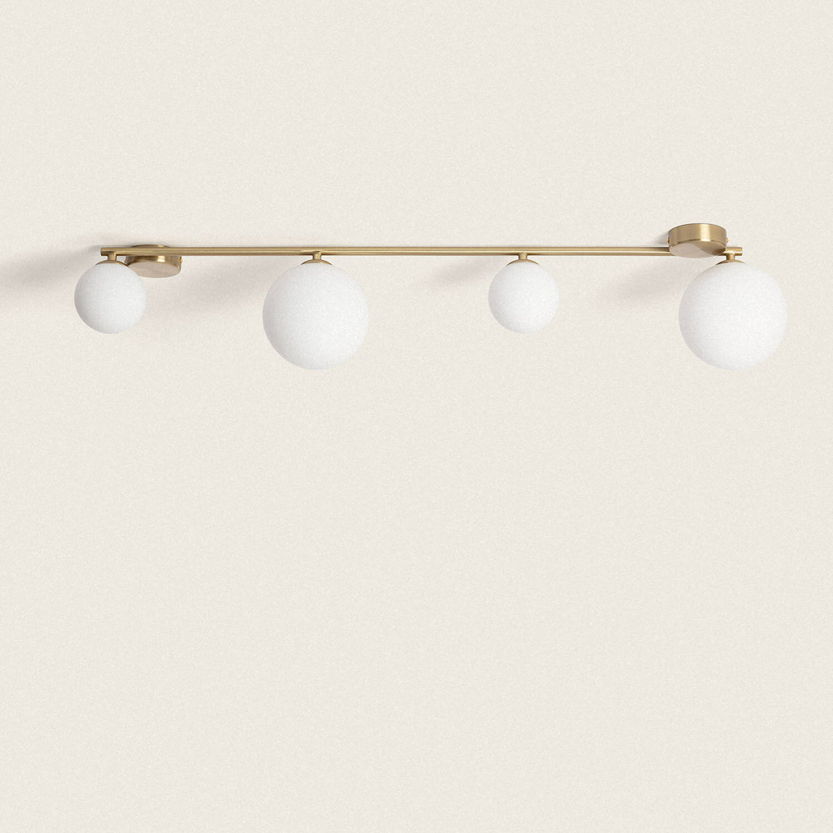 Lámpara de Techo Metal y Cristal Moonlight Brass 4 Focos