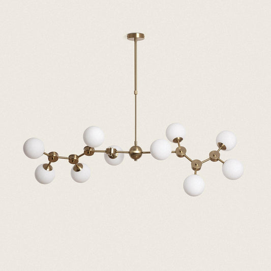 Lámpara de Techo Metal y Cristal Moonlight Brass Large 10 Focos