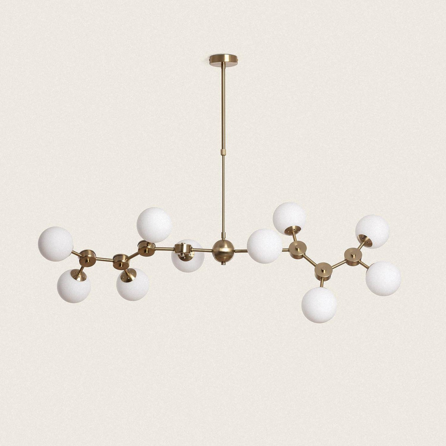 Lámpara de Techo Metal y Cristal Moonlight Brass Large 10 Focos