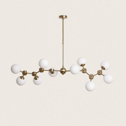 Lámpara de Techo Metal y Cristal Moonlight Brass Large 10 Focos