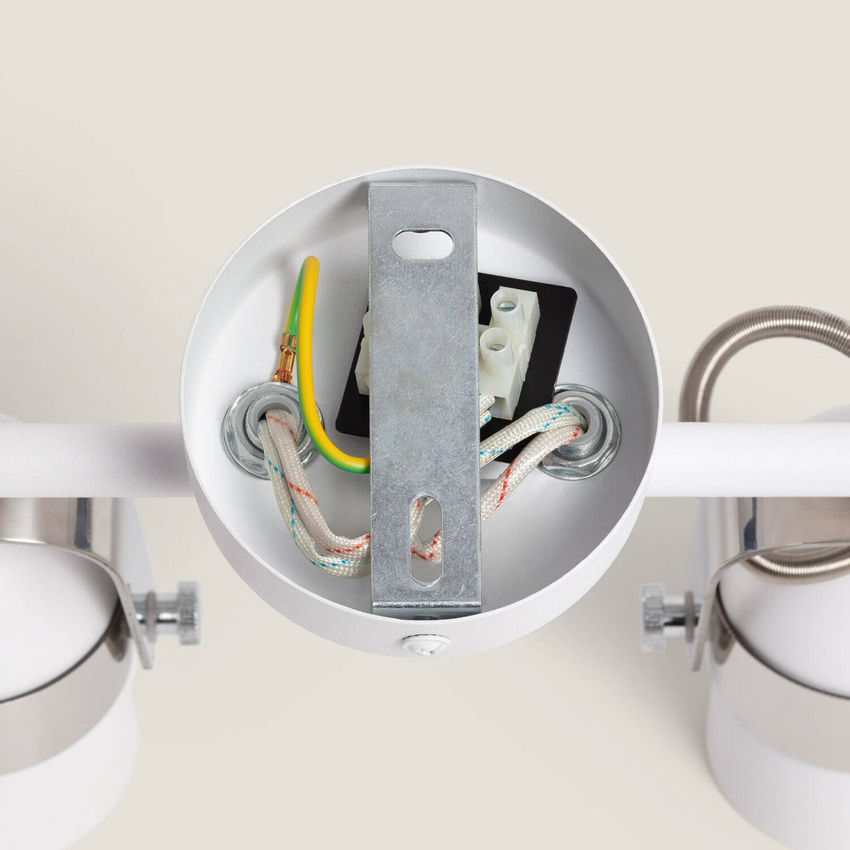 Lámpara de Techo Orientable Metal 2 Focos Blanco Sinner