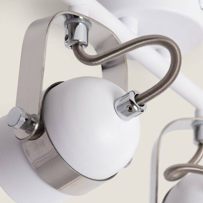 Lámpara de Techo Orientable Metal 2 Focos Blanco Sinner
