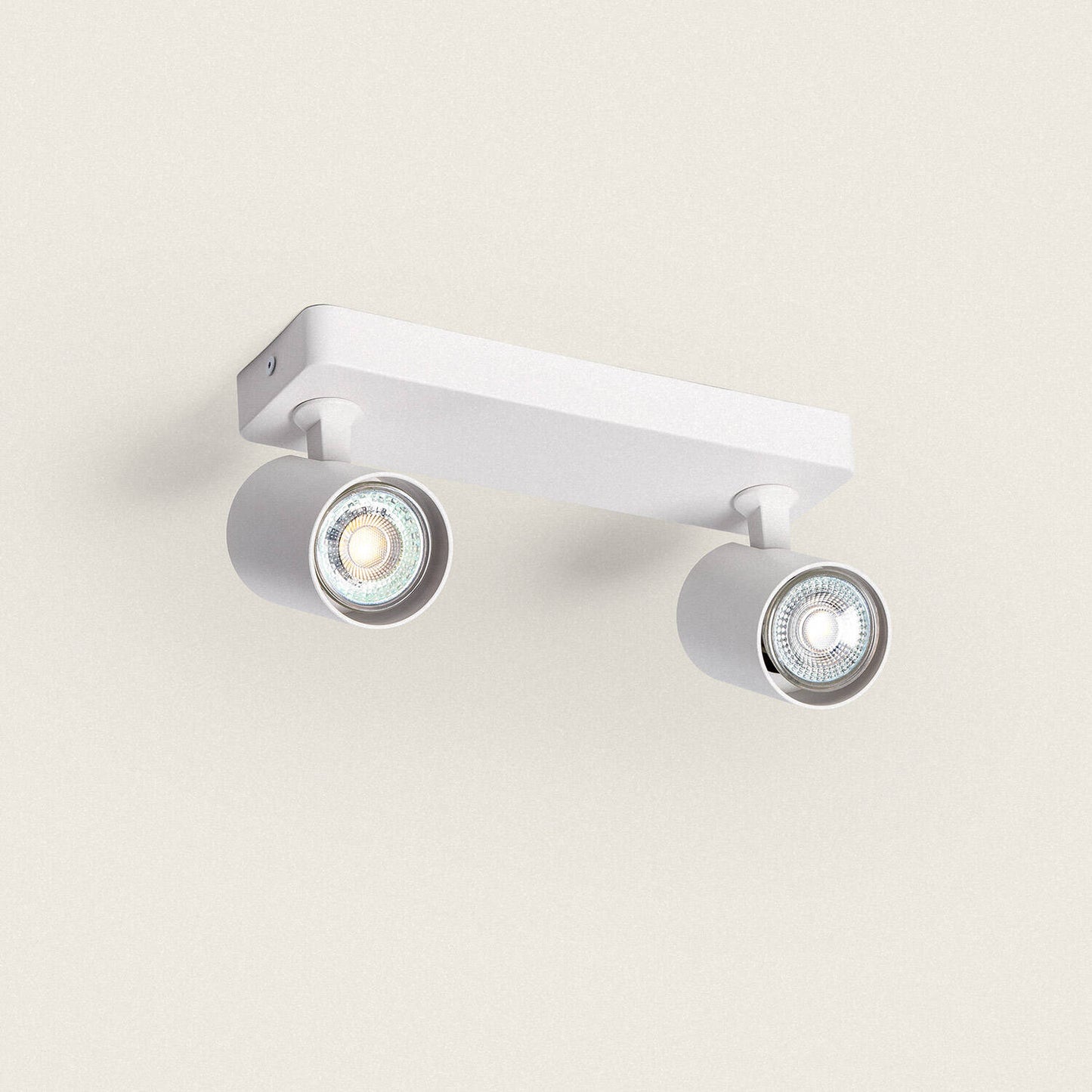 Lámpara de Techo Orientable Aluminio Cora 2 Focos Blanco