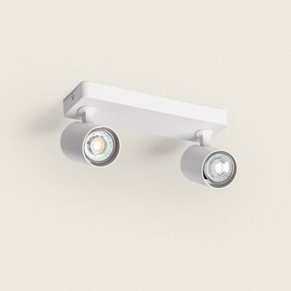 Lámpara de Techo Orientable Aluminio Cora 2 Focos Blanco