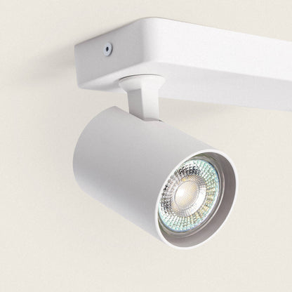 Lámpara de Techo Orientable Aluminio Cora 2 Focos Blanco