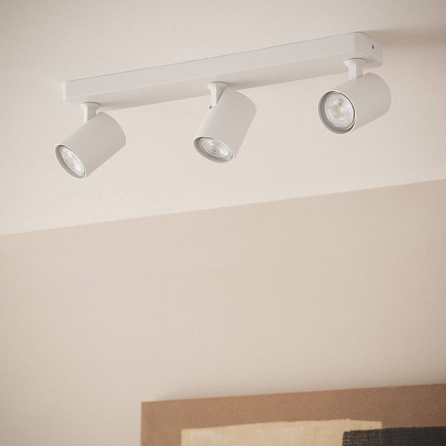Lámpara de Techo Orientable Aluminio Cora 3 Focos Blanco