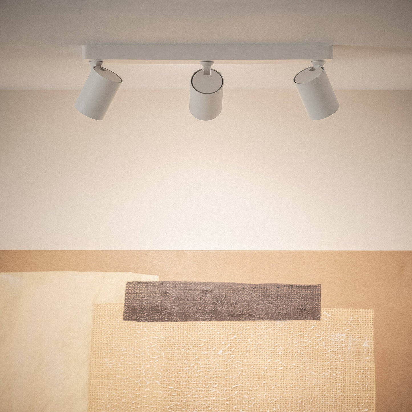 Lámpara de Techo Orientable Aluminio Cora 3 Focos Blanco