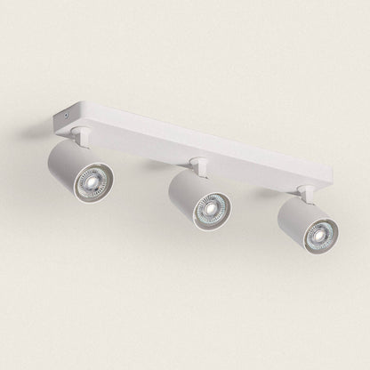 Lámpara de Techo Orientable Aluminio Cora 3 Focos Blanco
