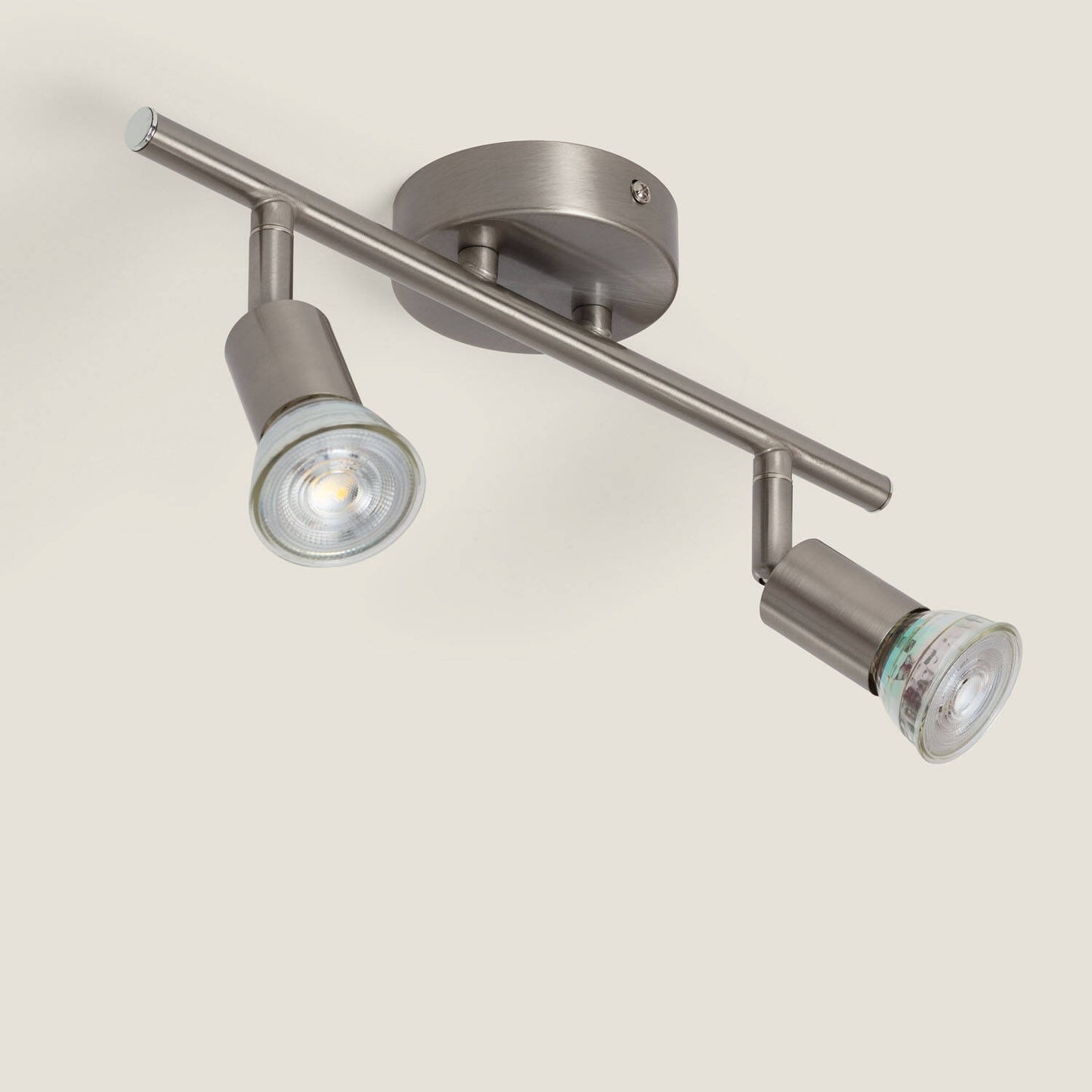 Lámpara de Techo Orientable Aluminio Oasis 2 Focos Plata