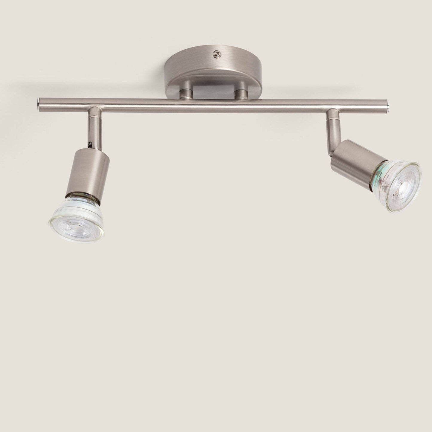 Lámpara de Techo Orientable Aluminio Oasis 2 Focos Plata