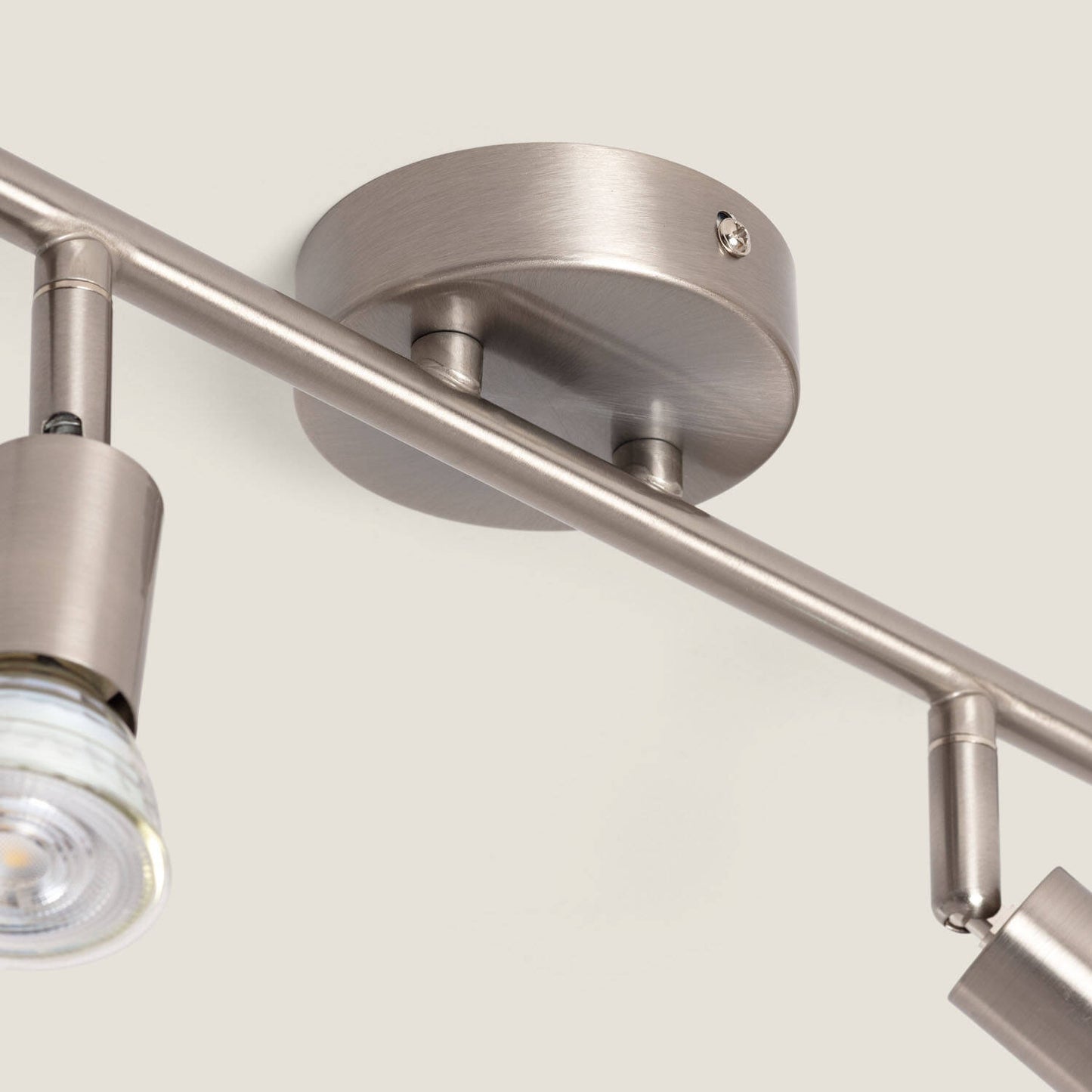 Lámpara de Techo Orientable Aluminio Oasis 2 Focos Plata