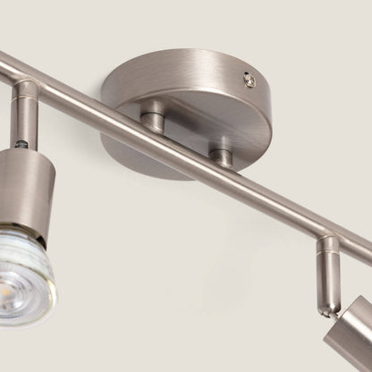 Lámpara de Techo Orientable Aluminio Oasis 2 Focos Plata