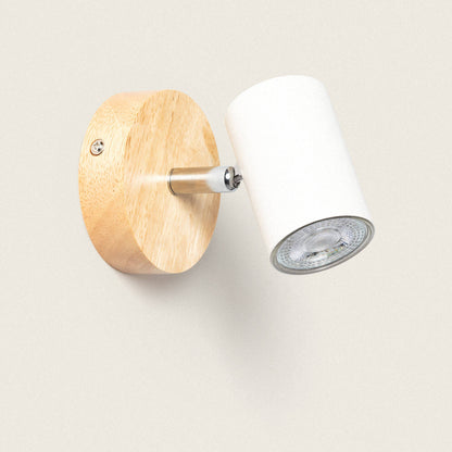 Lámpara de Techo Orientable Madera 1 Foco Olmo