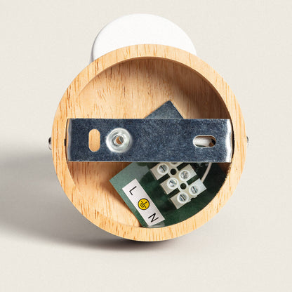 Lámpara de Techo Orientable Madera 1 Foco Olmo