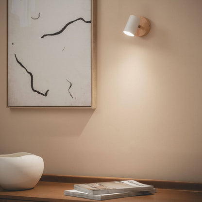 Lámpara de Techo Orientable Madera 1 Foco Olmo