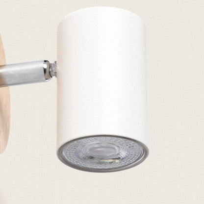 Lámpara de Techo Orientable Madera 1 Foco Olmo