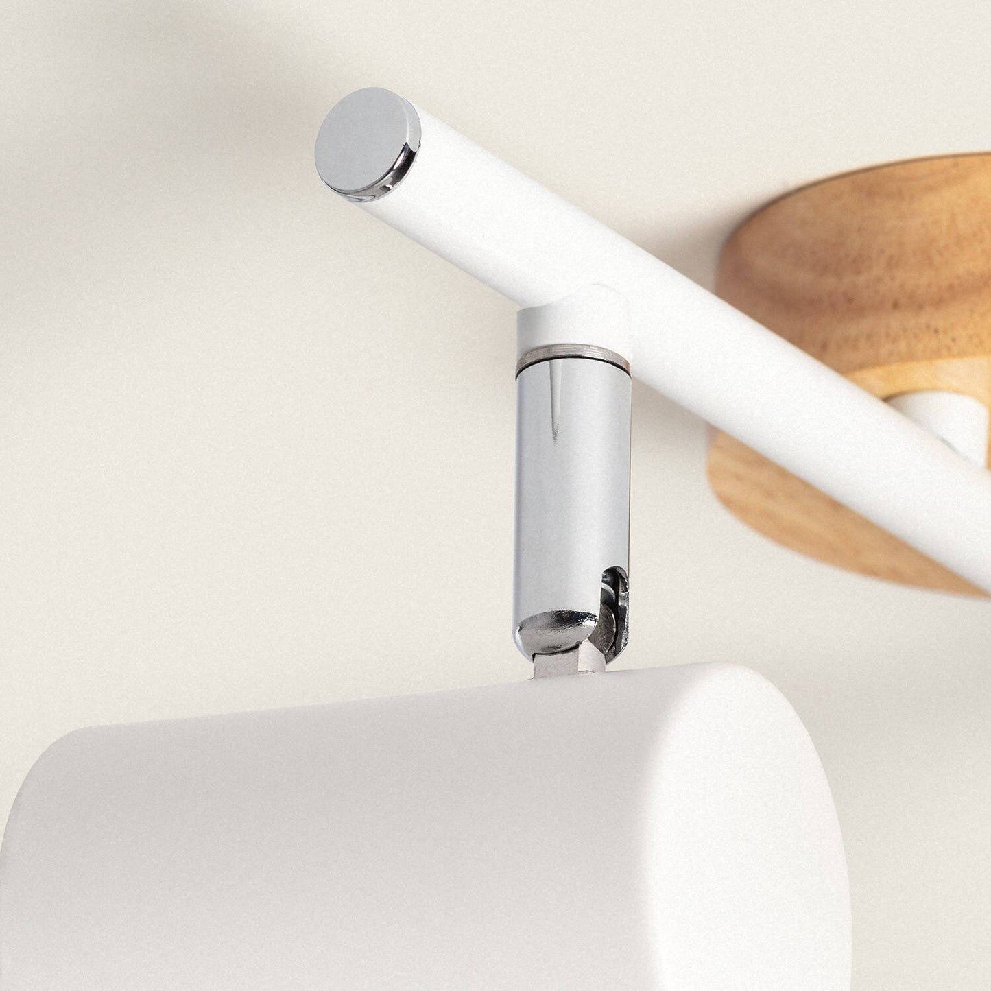 Lámpara de Techo Orientable Madera 2 Focos Olmo