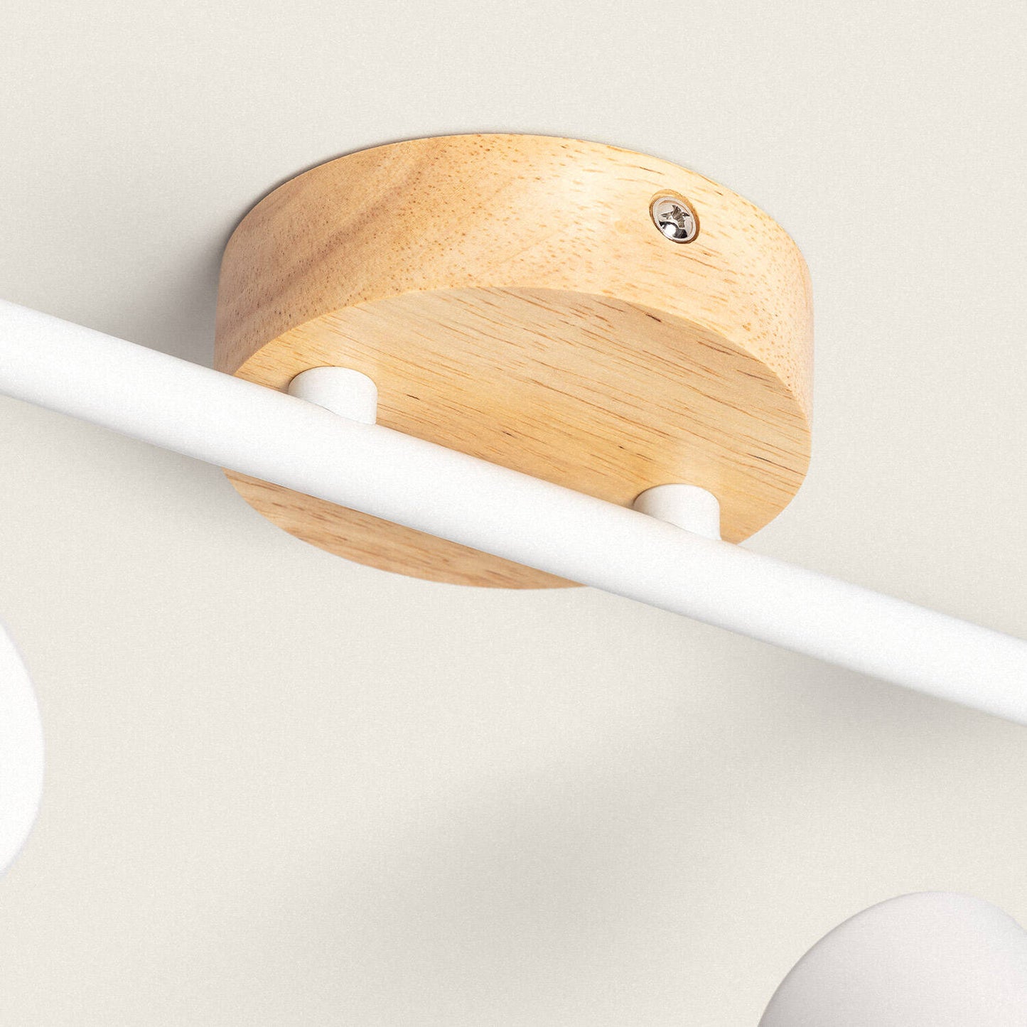 Lámpara de Techo Orientable Madera 4 Focos Olmo