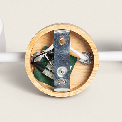 Lámpara de Techo Orientable Madera 4 Focos Olmo