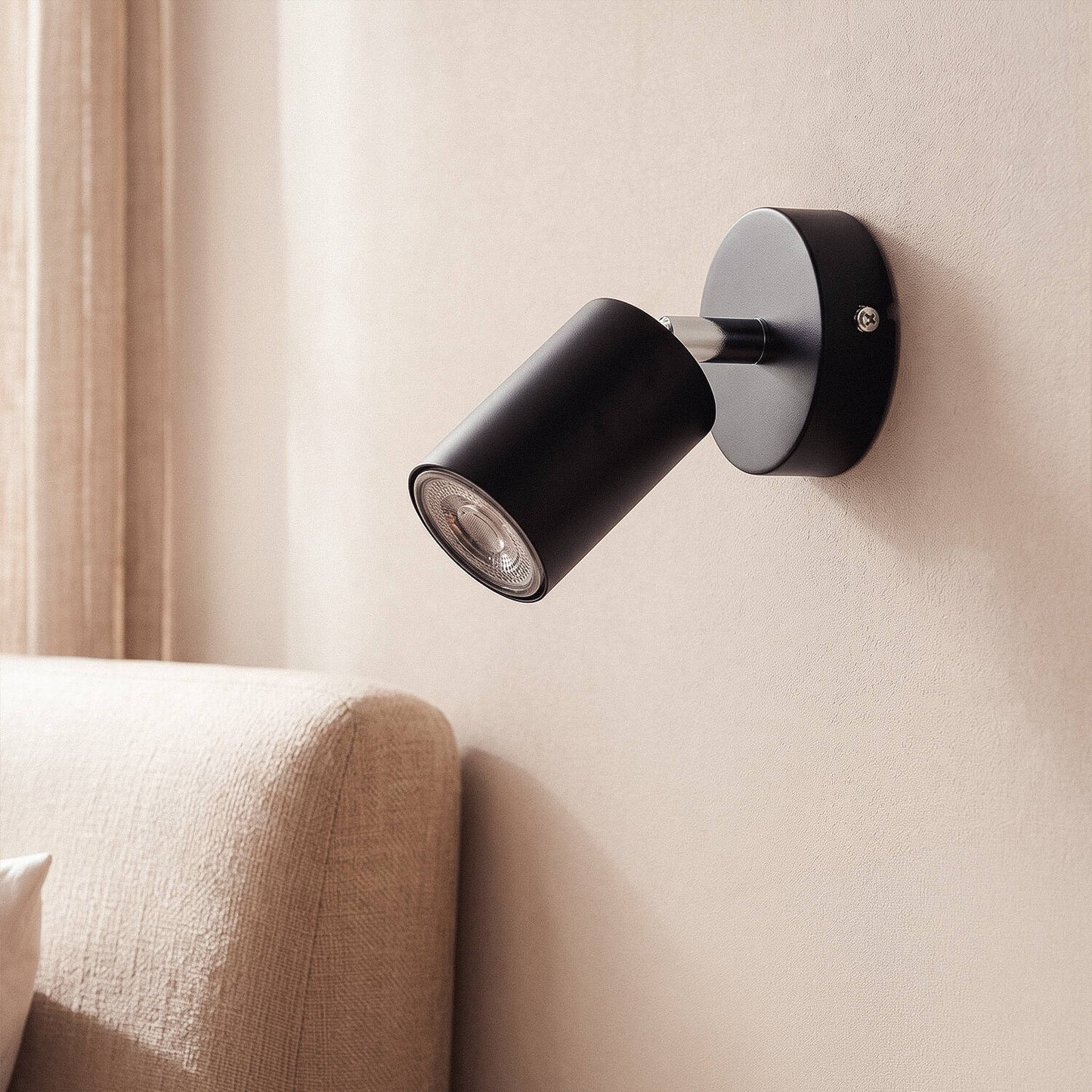 Lámpara de Techo Orientable Metal 1 Foco Albus Black