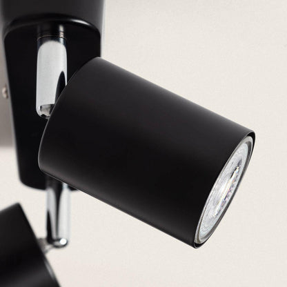 Lámpara de Techo Orientable Metal 2 Focos Albus Black Large