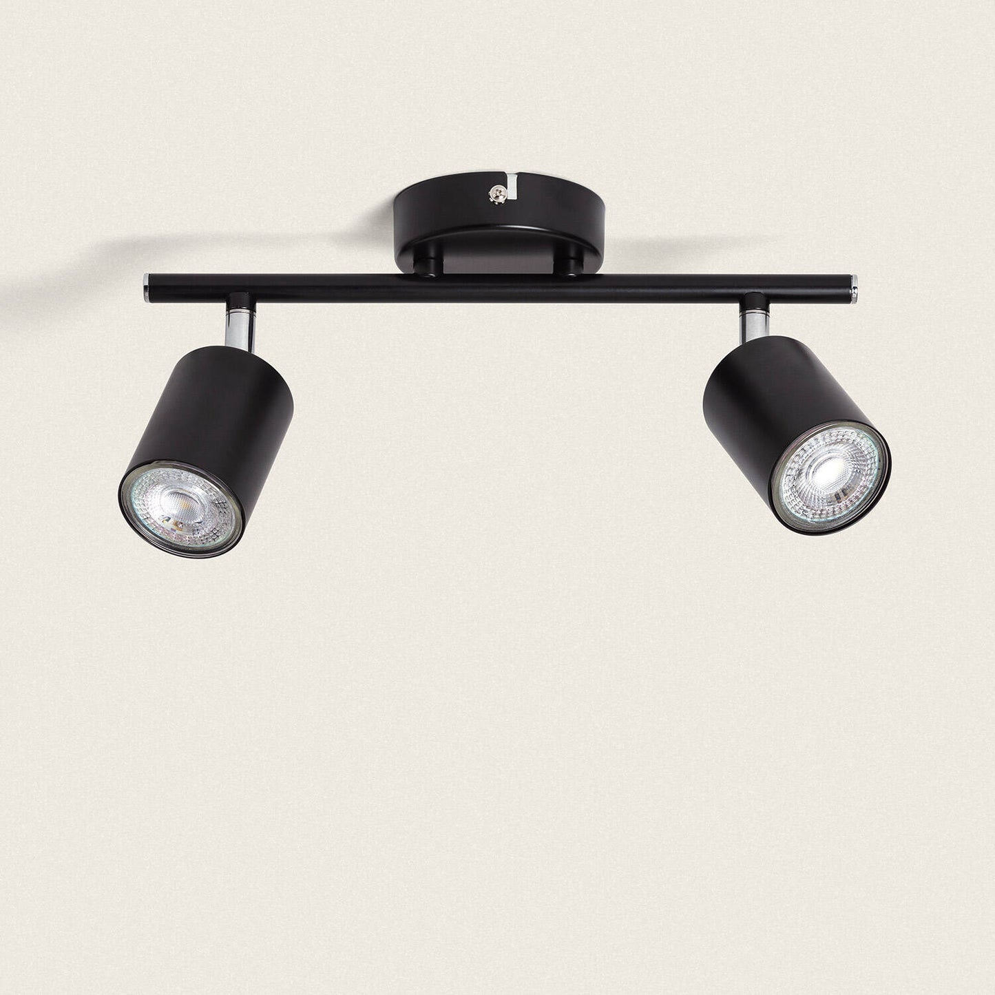 Lámpara de Techo Orientable Metal 2 Focos Albus Black