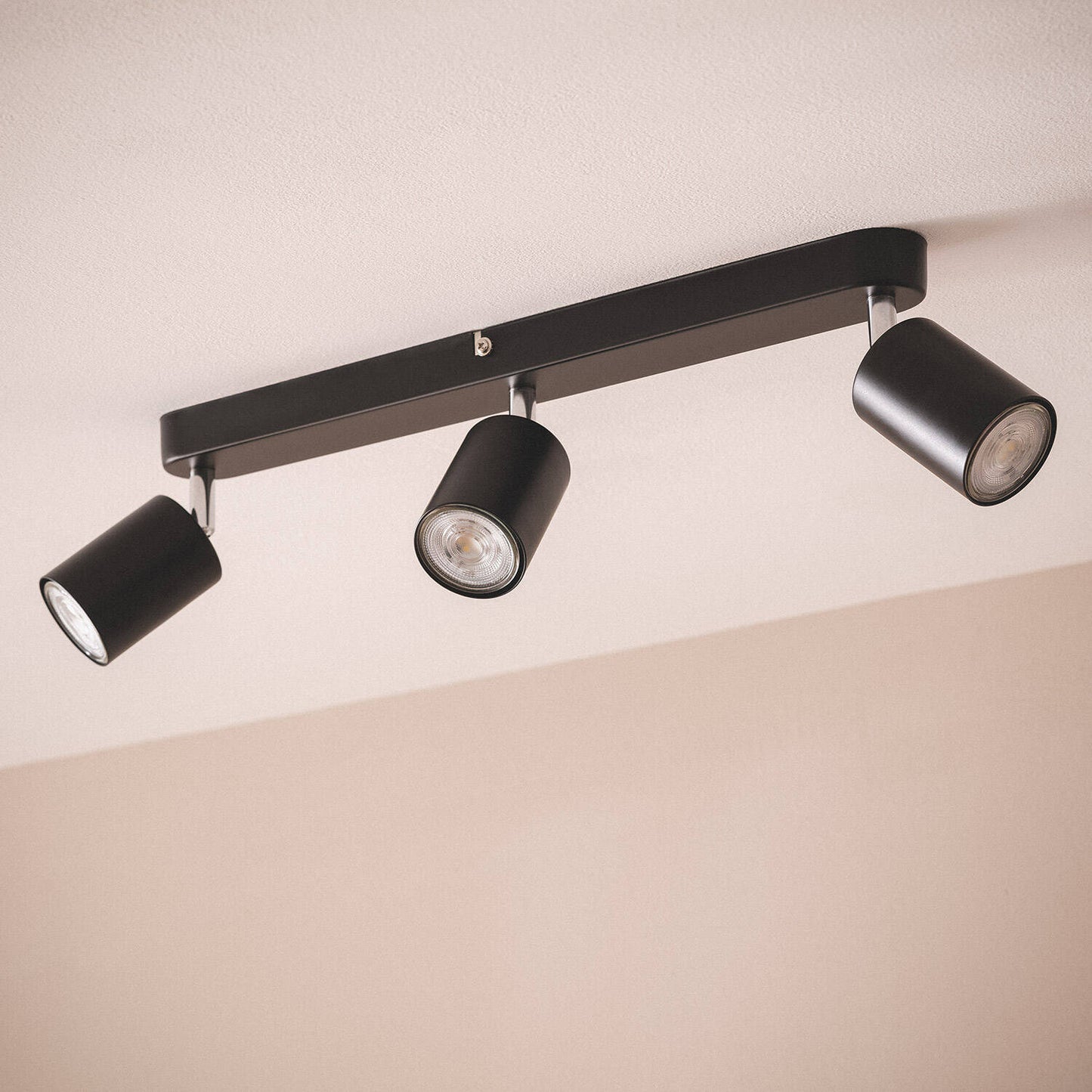 Lámpara de Techo Orientable Metal 3 Focos Albus Black Large