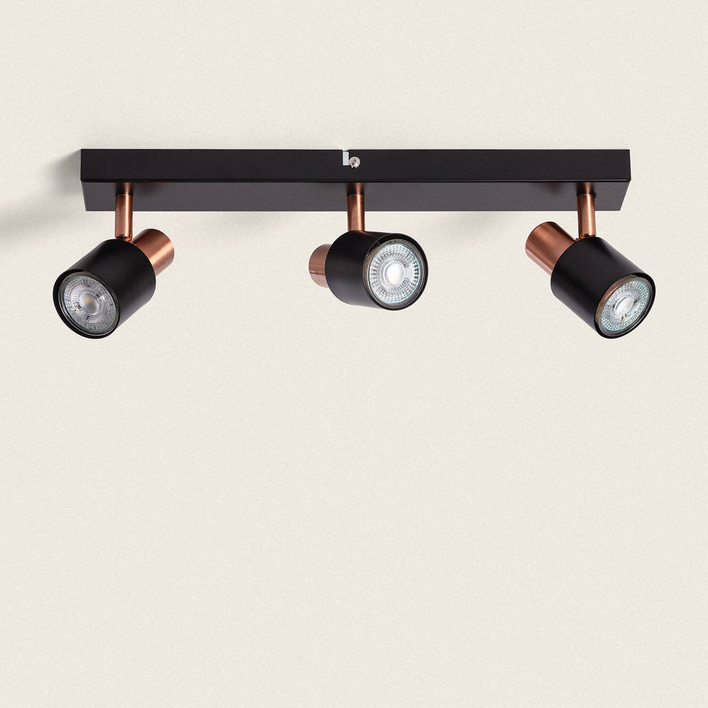 Lámpara de Techo Orientable Metal 3 Focos Ciro Black Rose Large