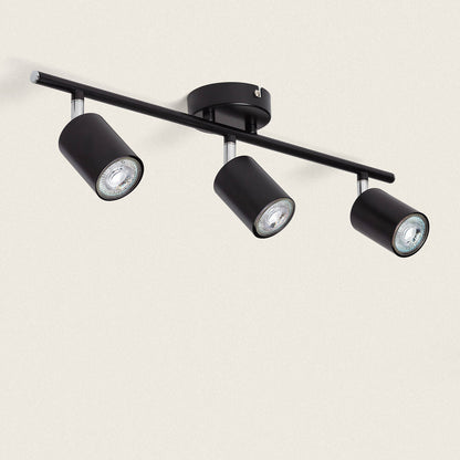 Lámpara de Techo Orientable Metal 3 Focos Albus Black