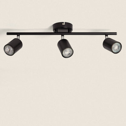 Lámpara de Techo Orientable Metal 3 Focos Albus Black