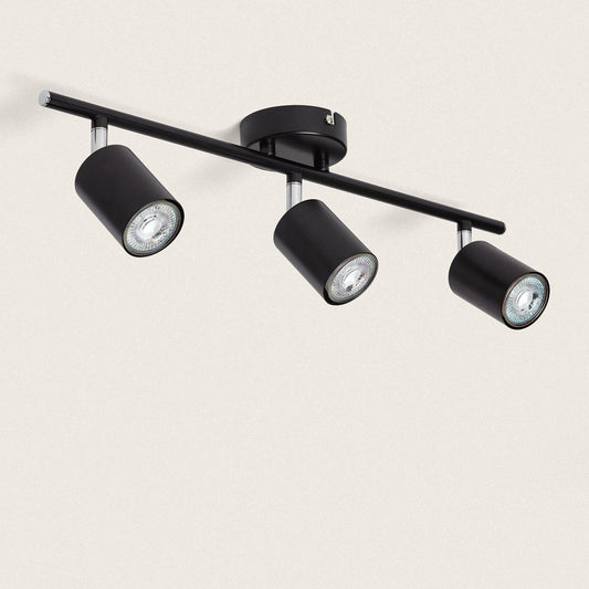 Lámpara de Techo Orientable Metal 3 Focos Albus Black