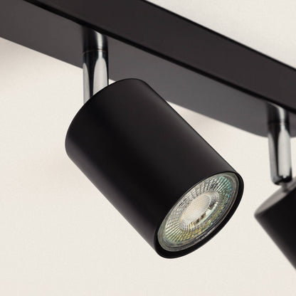 Lámpara de Techo Orientable Metal 4 Focos Albus Black Large