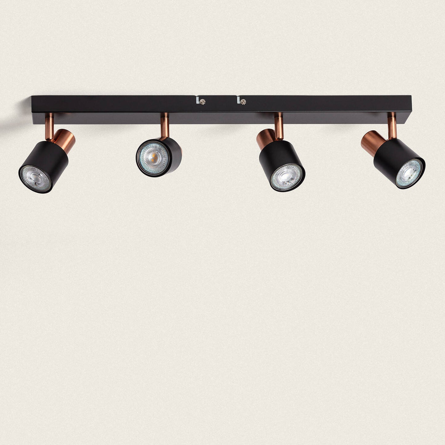 Lámpara de Techo Orientable Metal 4 Focos Ciro Black Rose Large