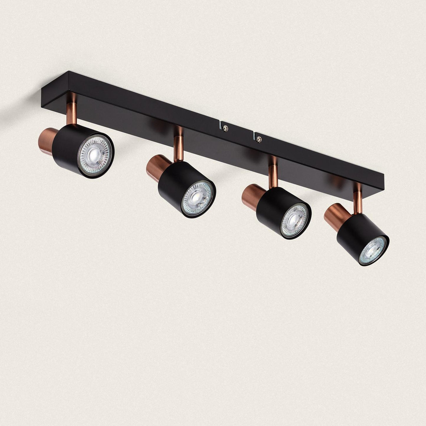 Lámpara de Techo Orientable Metal 4 Focos Ciro Black Rose Large