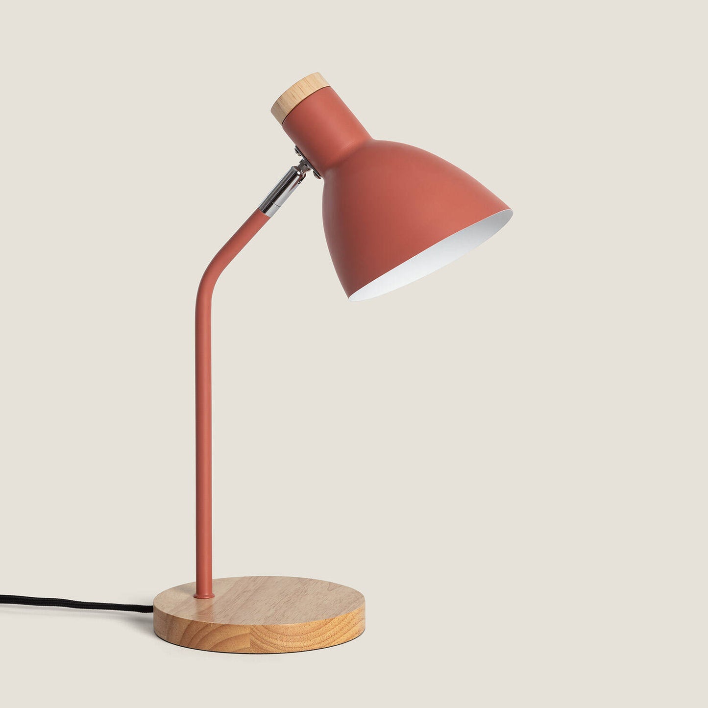 Lámpara Flexo Escritorio Aluminio y Madera Luxo