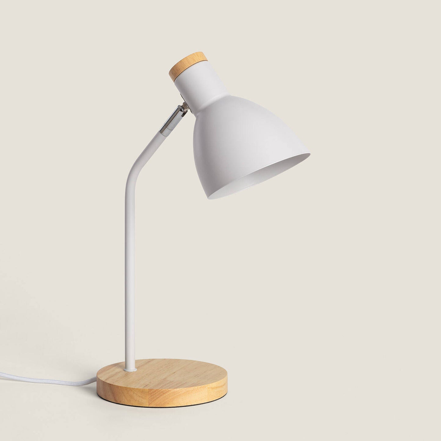 Lámpara Flexo Escritorio Aluminio y Madera Luxo