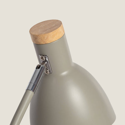 Lámpara Flexo Escritorio Aluminio y Madera Luxo
