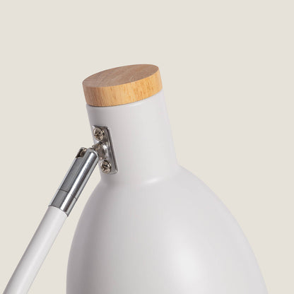 Lámpara Flexo Escritorio Aluminio y Madera Luxo
