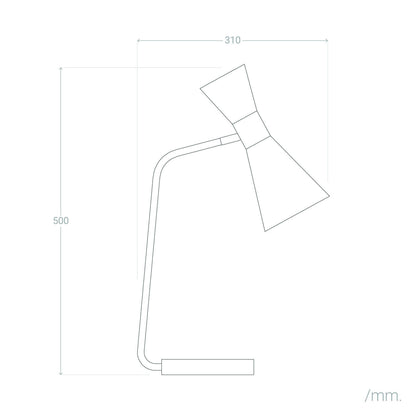 Lámpara Flexo Escritorio de Metal Jigger