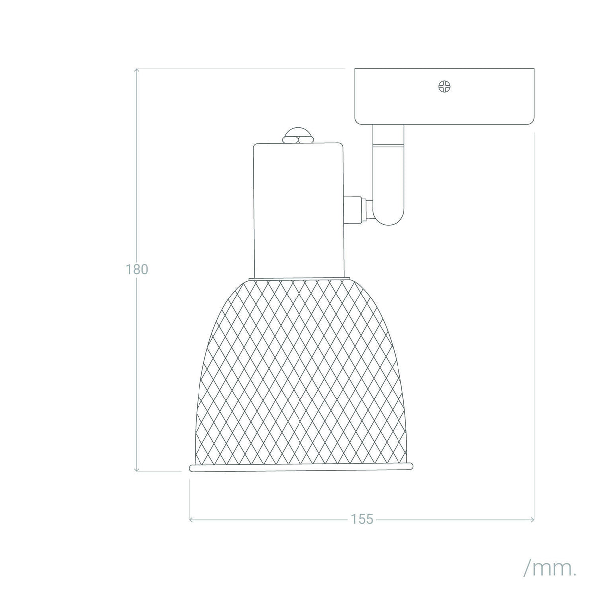 Lámpara Orientable Aluminio 1 Foco Grid