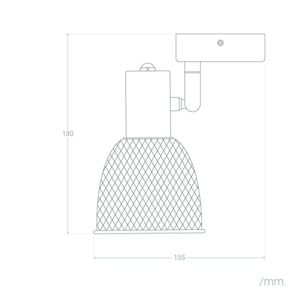 Lámpara Orientable Aluminio 1 Foco Grid