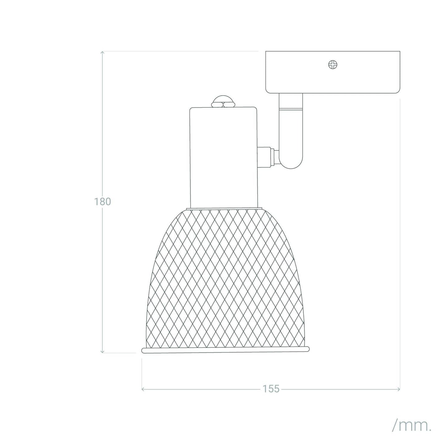 Lámpara Orientable Aluminio 1 Foco Grid
