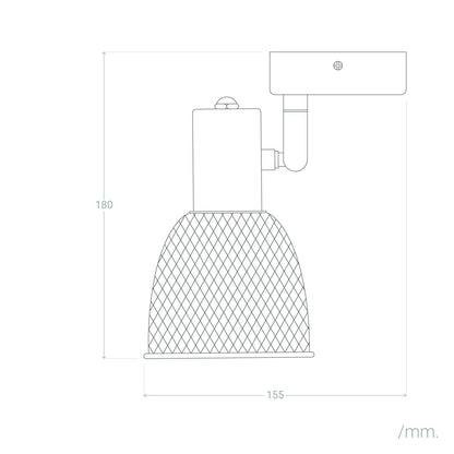 Lámpara Orientable Aluminio 1 Foco Grid