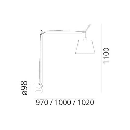 Lámpara Pared Tolomeo Mega LED Regulable ARTEMIDE