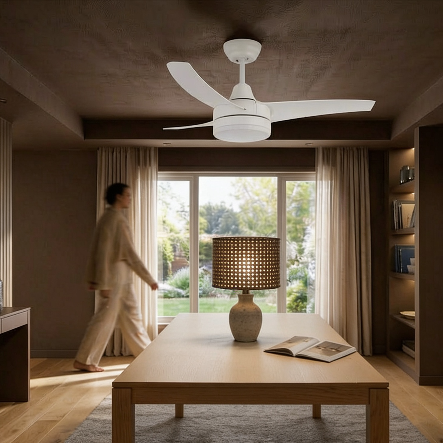 Ventilador de techo FORMENTERA con luz LED — Motor DC silencioso