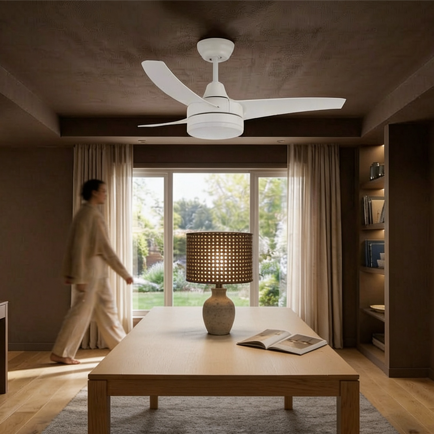 Ventilador de techo FORMENTERA con luz LED — Motor DC silencioso