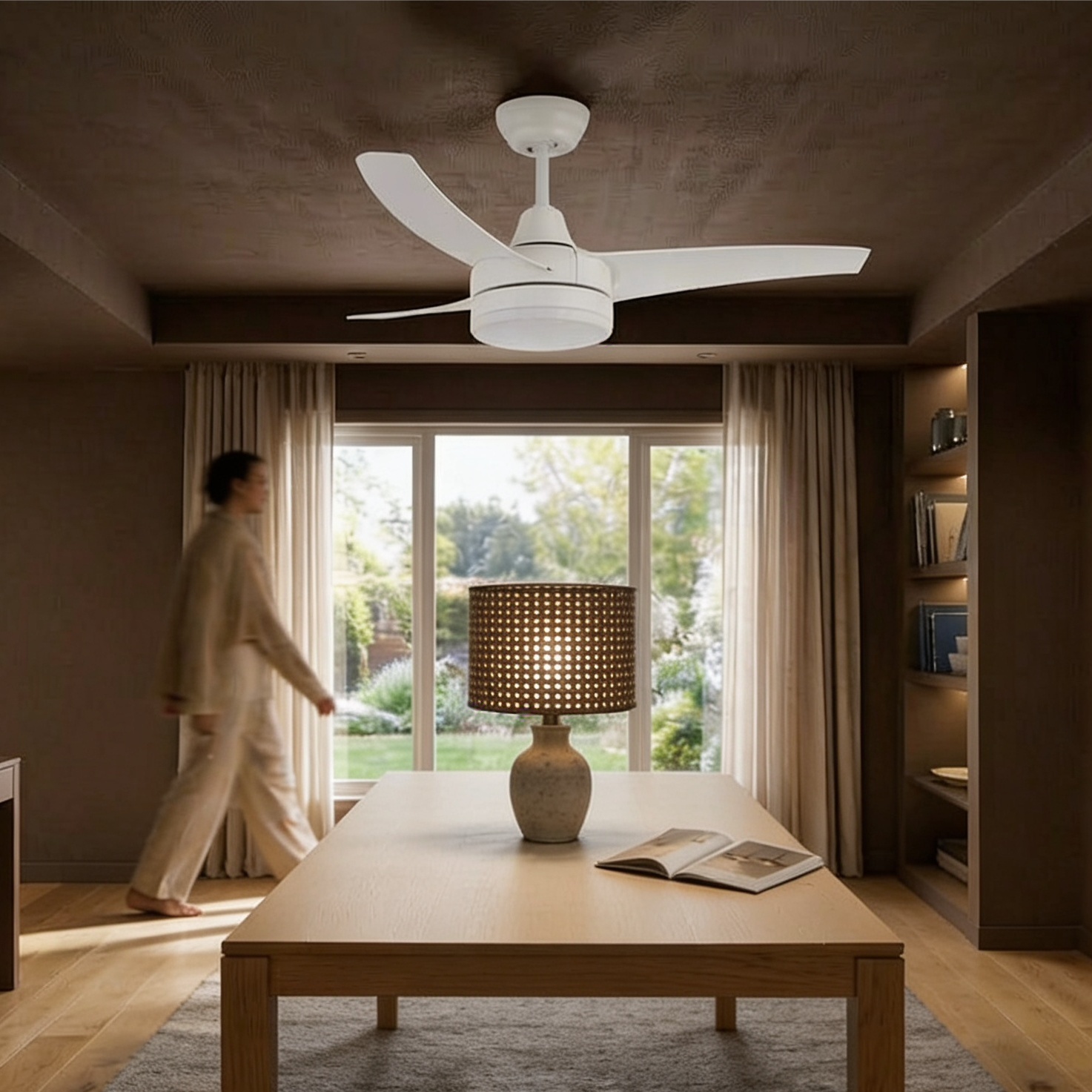 Ventilador de techo FORMENTERA con luz LED — Motor DC silencioso