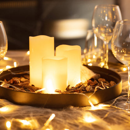 Pack de 3 Velas LED Cera Natural con Control Remoto